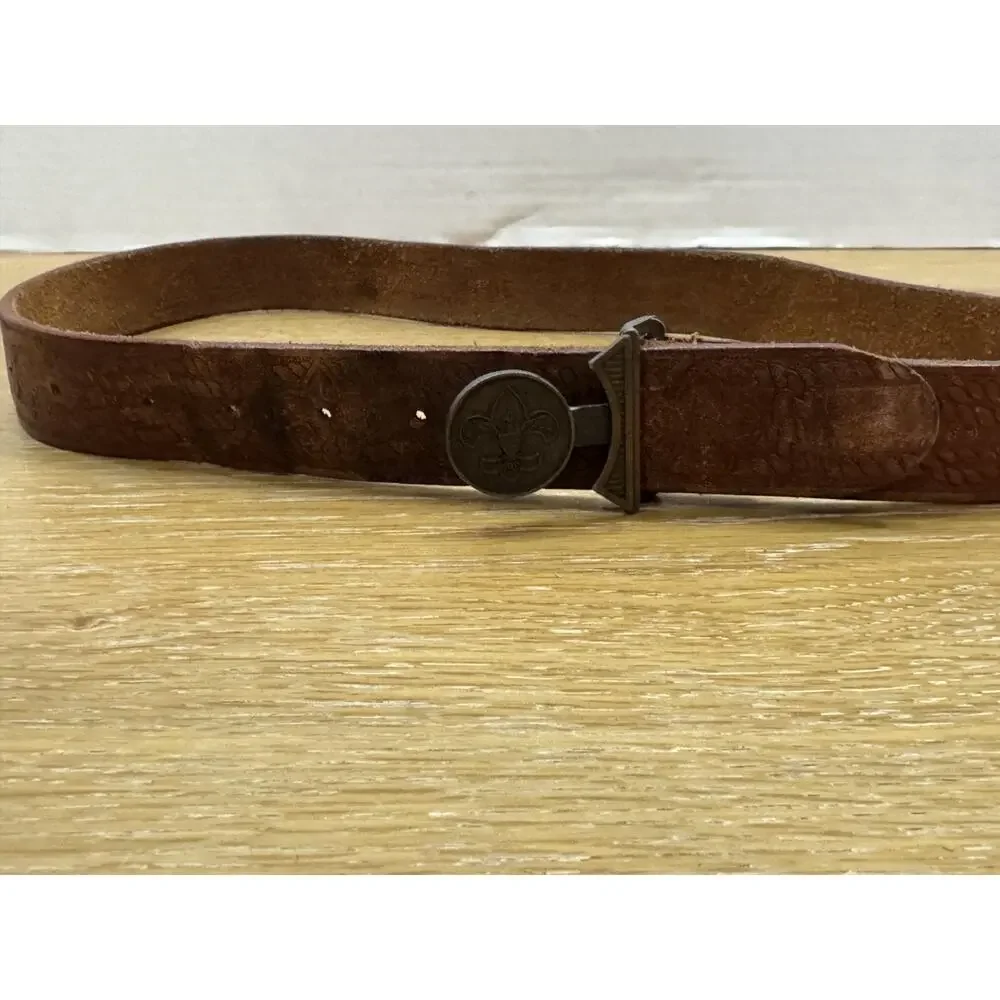 Vintage Boy Scouts of America Leather Belt Size 30